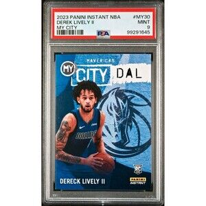 Dereck Lively II 2023 Panini MyCity Rookie NBA #MY-30 Basketball Card PSA 9 Mint